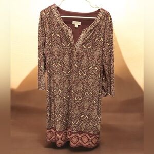 Magnolia grace bohemian pattern dress XL length 37in pit to pit 21in